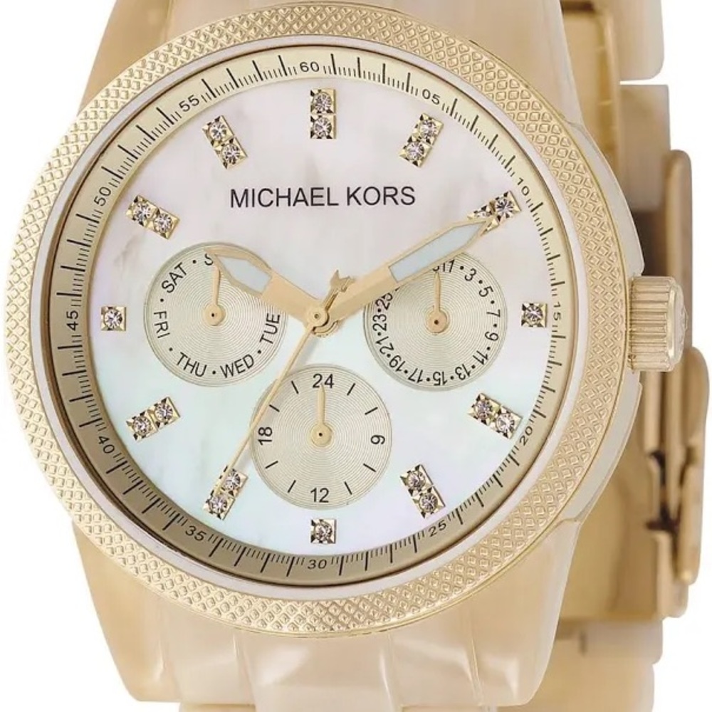 Michael Kors Beige and Gold Smartwatch